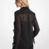 Geplooide Georgette Blouse