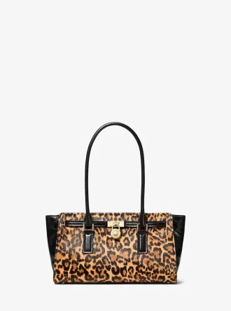 Hamilton Moderne Kleine Luipaardprint Kalfshaar Satchel Hamilton Moderne Kleine Luipaardprint Kalfshaar Satchel