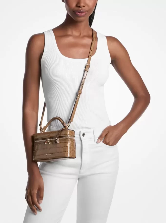 Jana Extra-Small Krokodillenleren Convertible Crossbody Tas