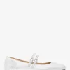 Matilda gebarsten metallic leren Mary Jane