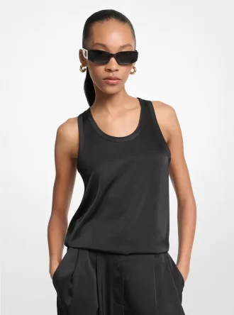 Satijnen racerback tanktop