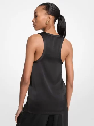 Satijnen racerback tanktop