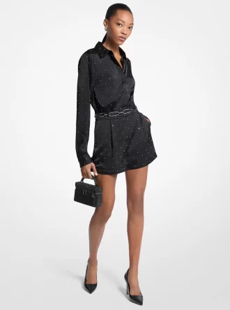 Satijnen romper met studs