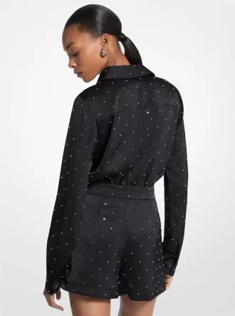 Satijnen romper met studs