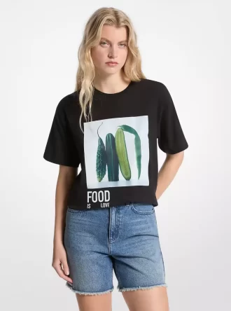 Watch Hunger Stop T-shirt van katoen en linnenmix